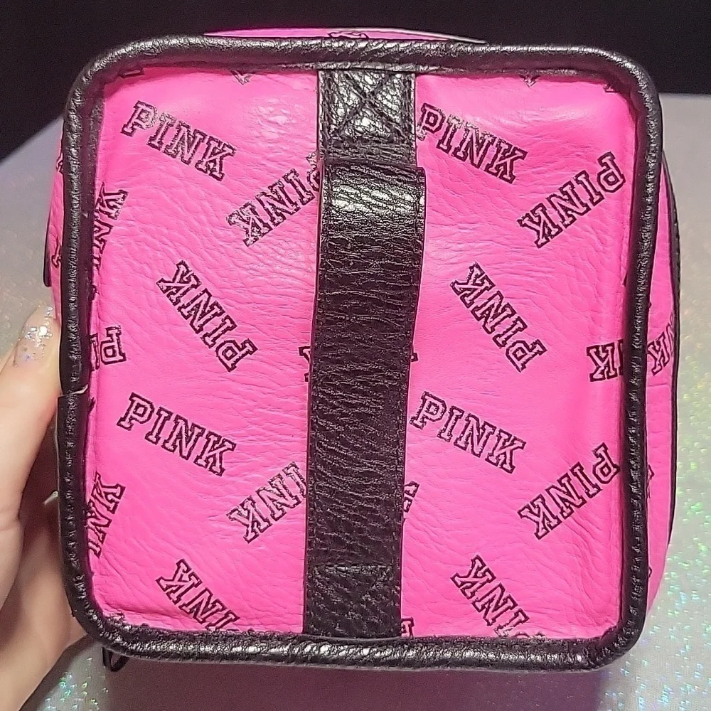 RARE HTF Pink Monogram Vintage Train/ Makeup/ Cosmetic Case/ Box
